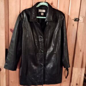 Preston and York petite large black lambskin jacket